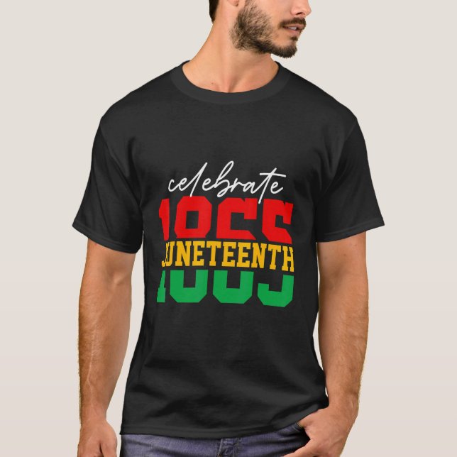 1865 Junette Firar African American Freedom T Shirt (Framsida)
