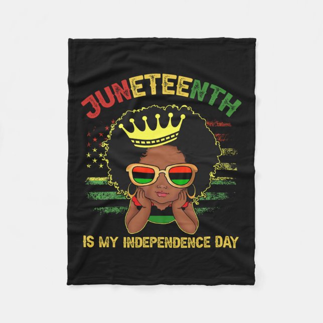 1865 juni är min Independence day-kvinnas barn Fleecefilt (Framsidan)