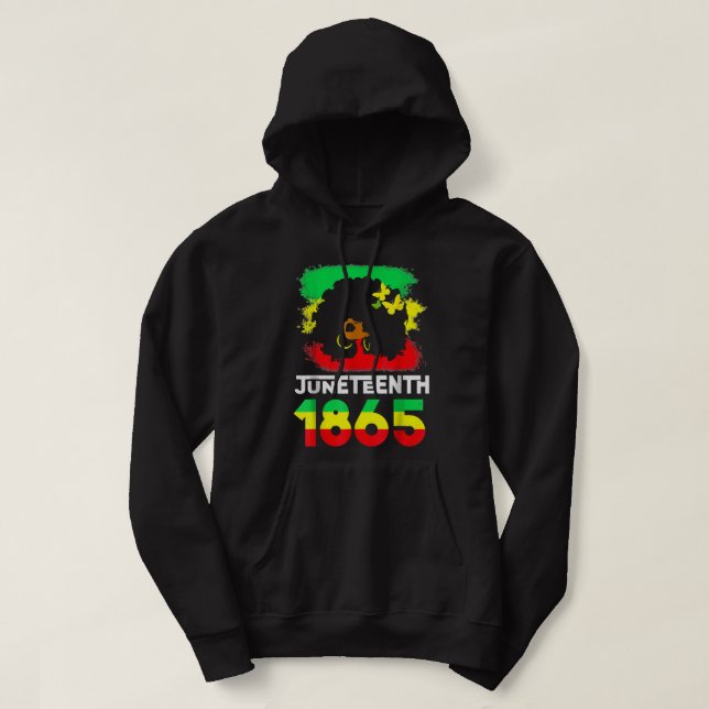 1865 svart, 18:e dagen Shirt Independence day Hoodie (Design framsida)