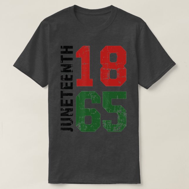 1865 svart amerikansk historia t shirt (Design framsida)