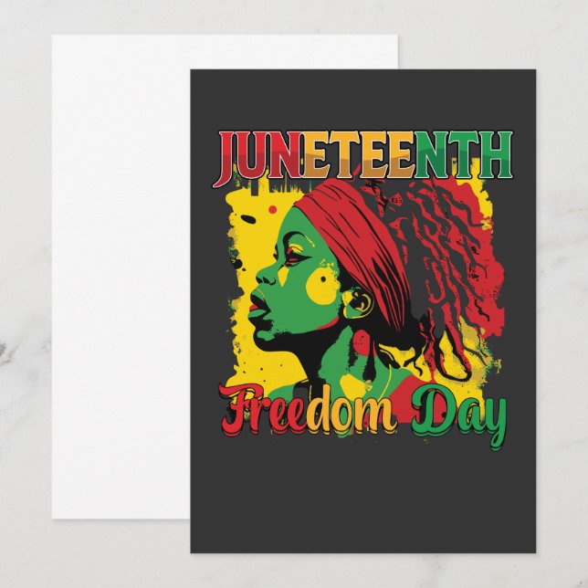 1865-talets 18:e svarta frihetsdag inbjudningar (Fram/baksida)