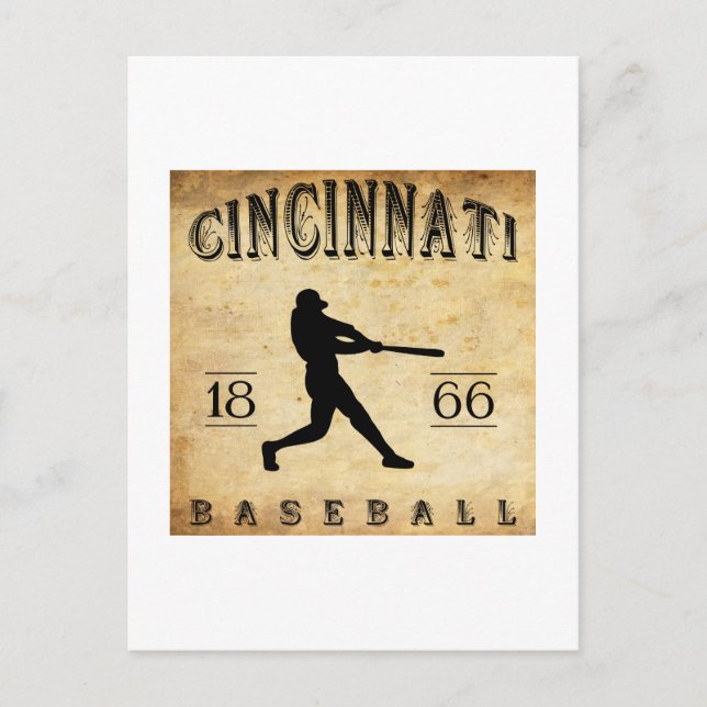 1866 Cincinnati Ohio Baseball Vykort (Framsida)