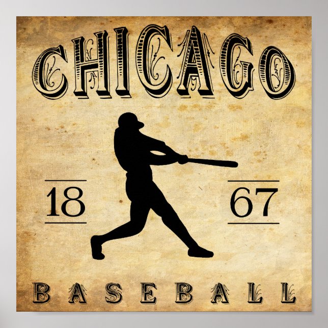 1867 Chicago Illinois Baseball Poster (Framsidan)