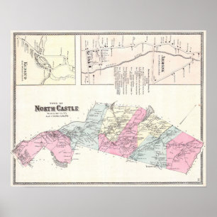 1867 Karta. Armonk, Westchester County, New York Poster