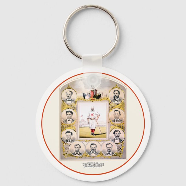 1869 Röda lager Nyckelring (Framsida)