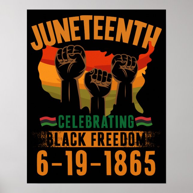 186 afrikaner i 10:e firandet av svart frihet poster (Framsidan)