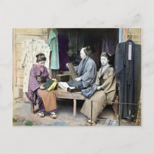 1870 Fabric Dealer of Japan Vykort