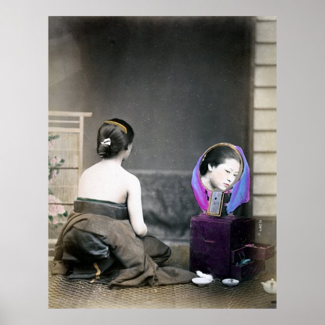 1870 japanska kvinnor i pressrum poster (Framsidan)