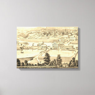 1871 Birds Öga View Carpentersville Illinois Canvastryck