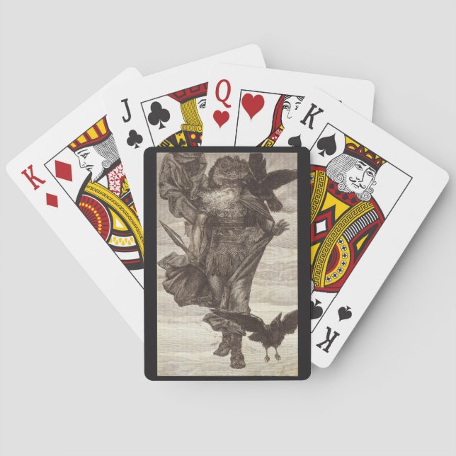 1871 Odin, Norsegud av vishet Spelkort (Baksidan)