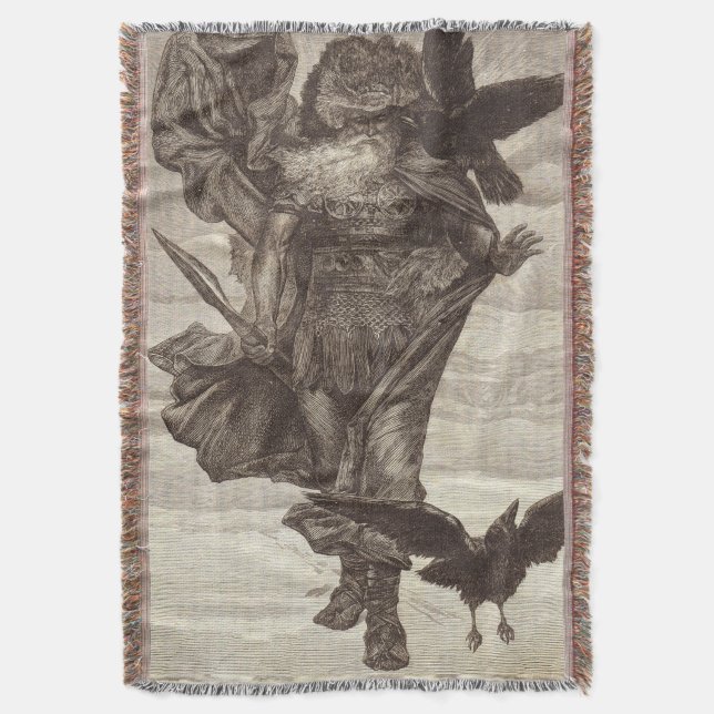 1871 Odin, Wisdomens nordliga gud Filt (Framsidan Vertikal)