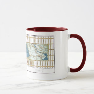 1875 karta av Centralet Park, New York City Mugg