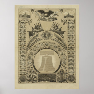 1876 Återge självständighetsförklaringen Poster