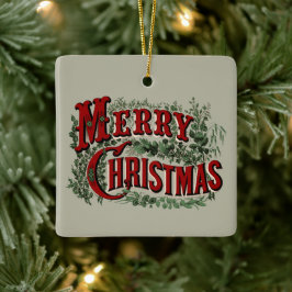 1876 God jul Dubbla-sidig Julgransprydnad Keramik