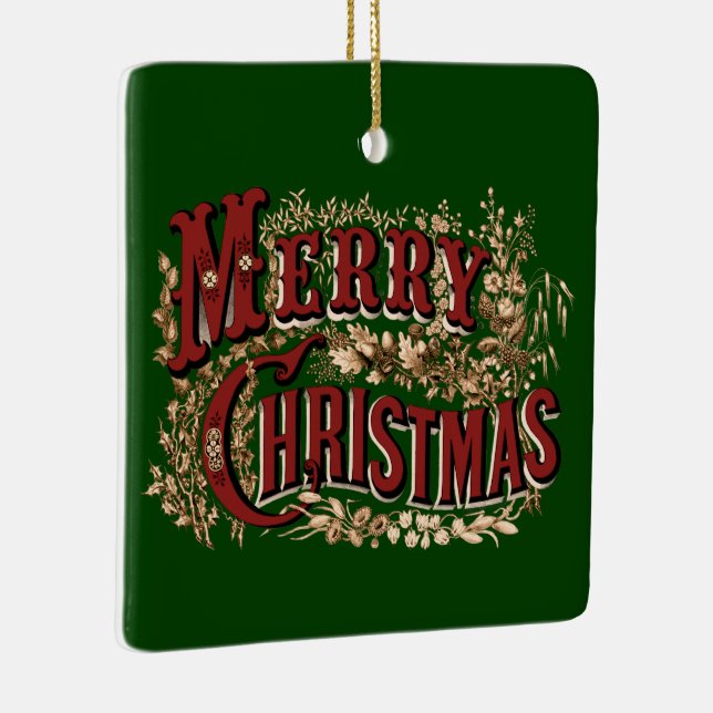 1876 God jul Dubbla-sidig Julgransprydnad Keramik (Höger)
