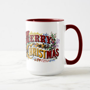 1876 God Jul Färgrik Mugg
