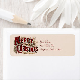 1876 God jul Returadress Etikett