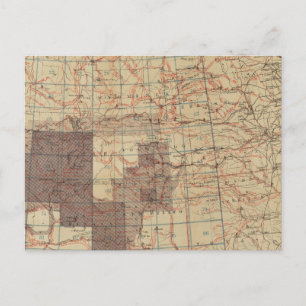 1876 Karta i USA:s geografiska undersökningar Vykort