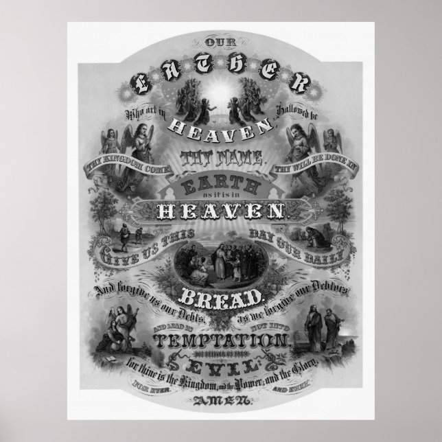 1876 LORDS PRAYER POSTER (Framsidan)