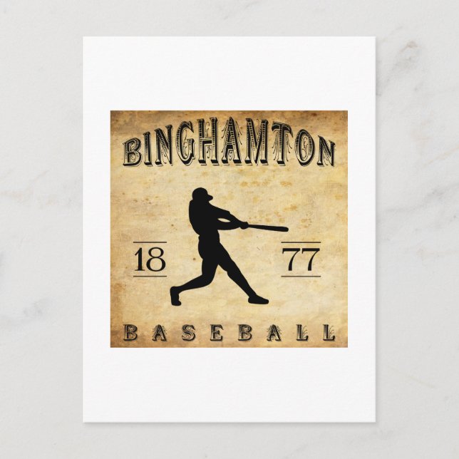 1877 Binghamton New York Baseball Vykort (Framsida)