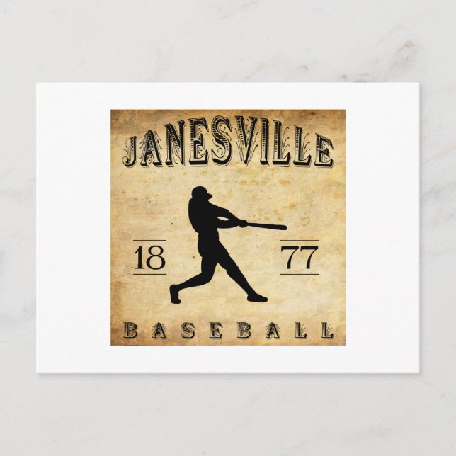 1877 Janesville Wisconsin Baseball Vykort (Framsida)