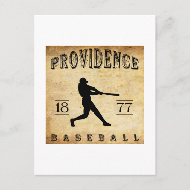 1877 Providence Rhode island Baseball Vykort (Framsida)