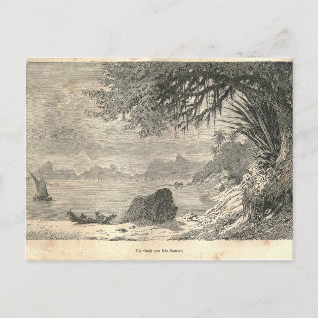 1877 Skriv ut Rio de Janeiro Jorden och dess folk Vykort (Framsida)