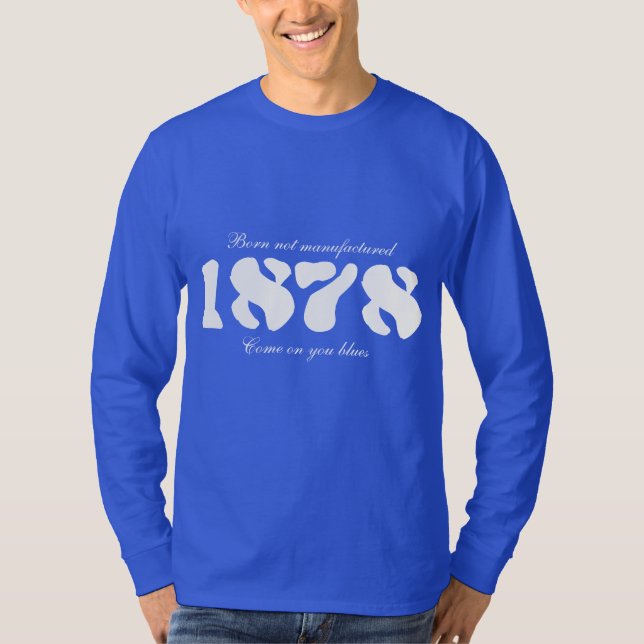 1878 muff bästa för blått long t shirt (Framsida)