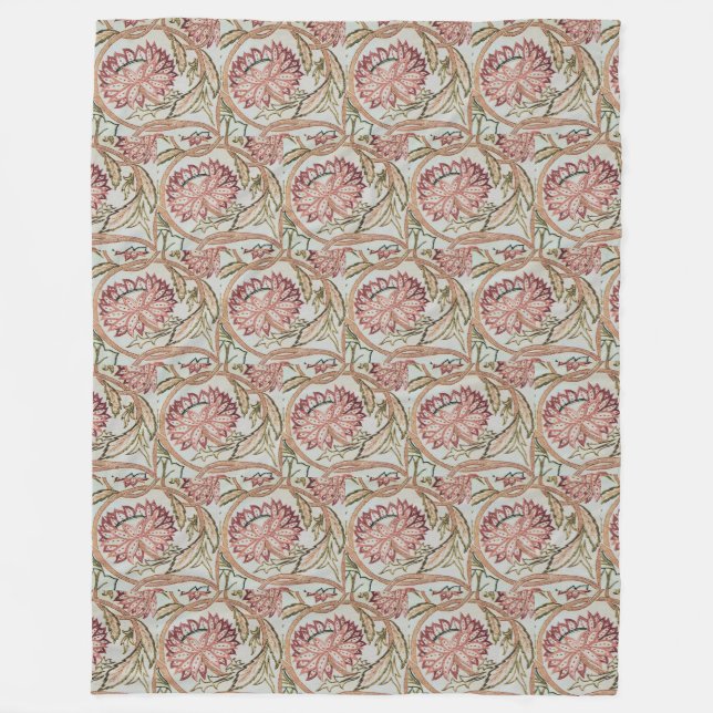 1878 Vintage William Morris Flowerpot Fleecefilt (Framsidan)