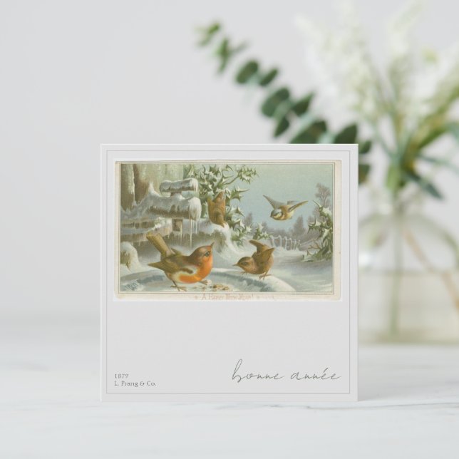 1879 Årgammalt Nyårskort Julkort (Stående Fram)