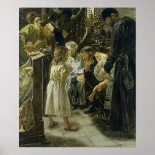 1879 års juste Jesus i Temple Poster