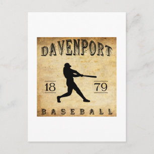 1879 Davenport Iowa Baseball Vykort