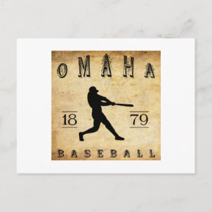 1879 Omaha Nebraska Baseboll Vykort