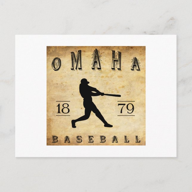 1879 Omaha Nebraska Baseboll Vykort (Framsida)