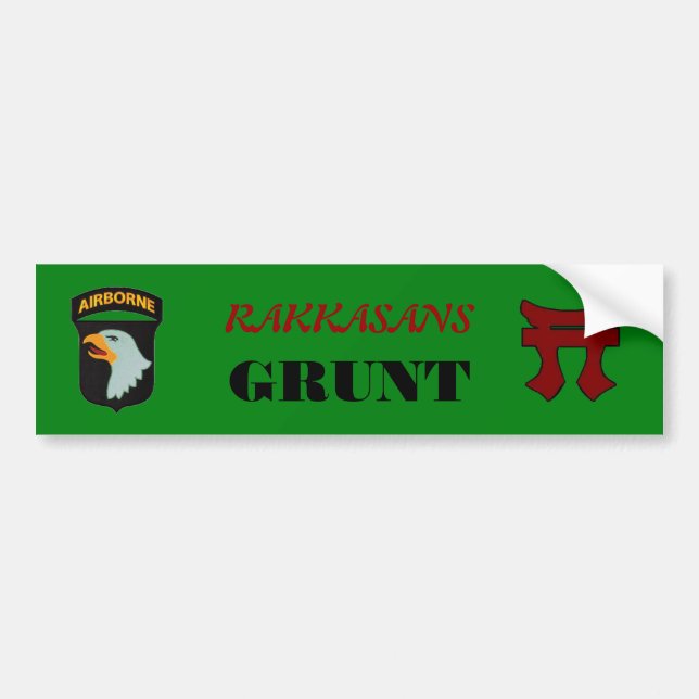187:E INFANTRY RAKKASANS GRUNT BUMPER STICKER BILDEKAL (Framsidan)