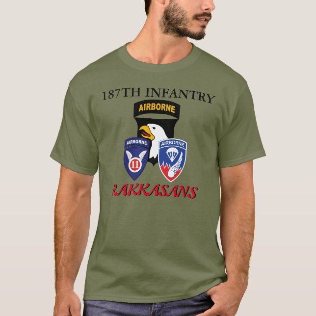187:E INFANTRY RAKKASANS  T SHIRT (Framsida)