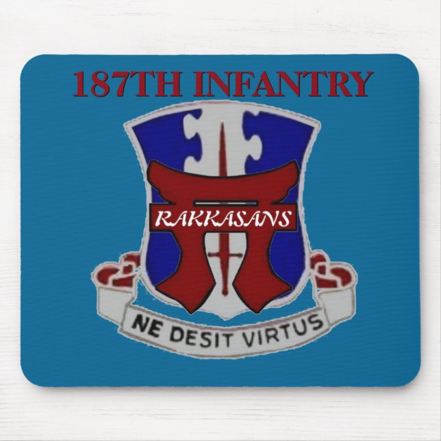 187TH INFANTERI RAKKASANS MOUSEPAD MUSMATTA (Framsidan)