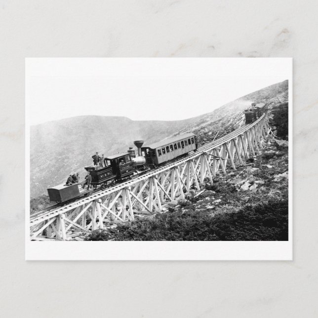 1880 Arbetspassagerare tåg Vykort (Framsida)