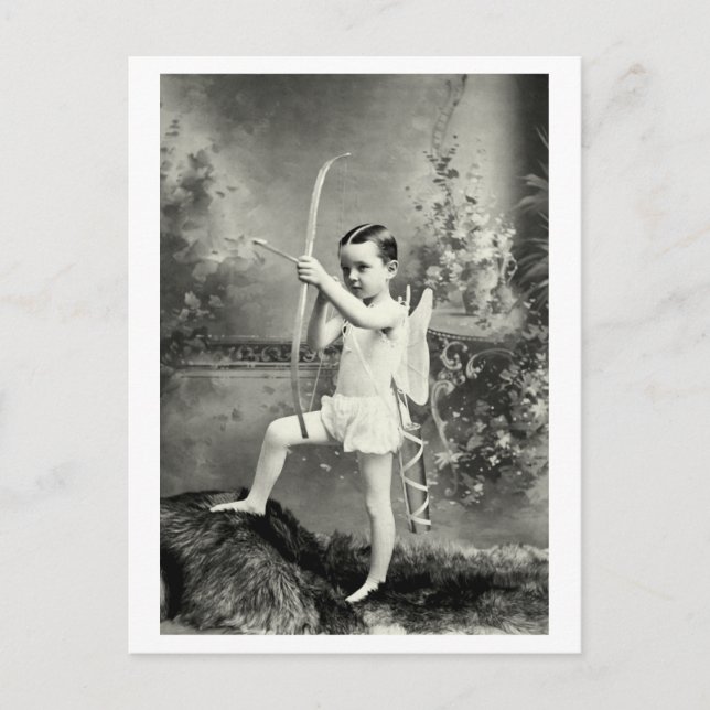 1880 cupid på jobbet vykort (Framsida)