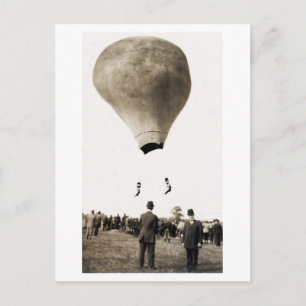 1880-Luftballong Acrobat Vykort