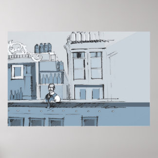 1880:s Pub-scen - höger Poster