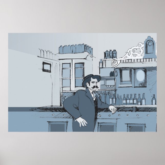 1880:s Pub-scen - lämnat Poster (Framsidan)