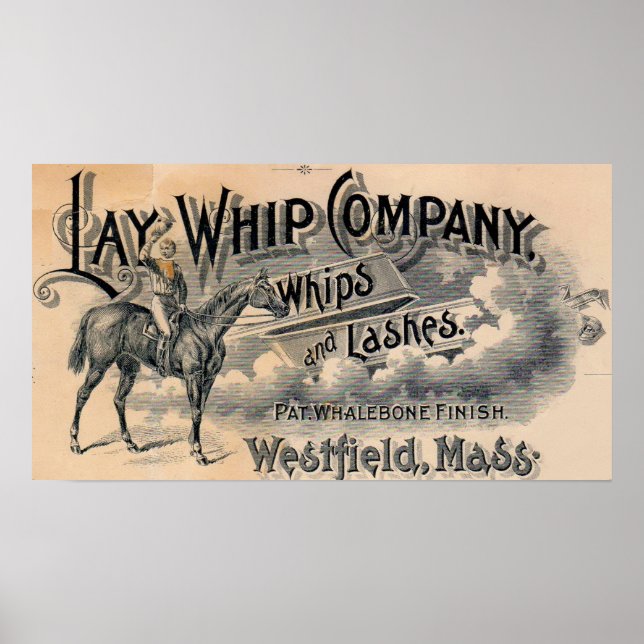 1880-talet Ljugit Whip Company-billhead Poster (Framsidan)