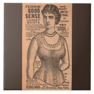 1880-talets Ferris Common Sense Corsets och Kakelplatta