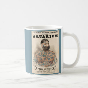 1880-talets kapten Costentenus tatuerade man Kaffemugg
