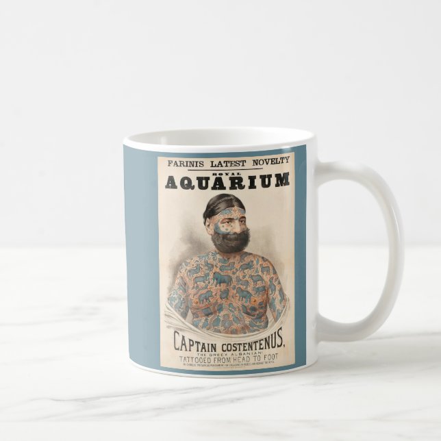 1880-talets kapten Costentenus tatuerade man Kaffemugg (Höger)