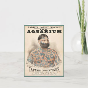 1880-talets kapten Costentenus tatuerade man Kort