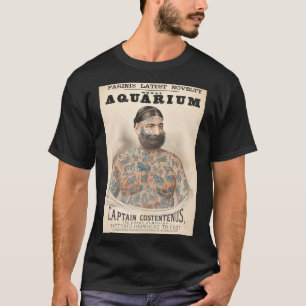 1880-talets kapten Costentenus tatuerade man T Shirt