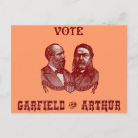 1880 Vote Garfield och Arthur, rött