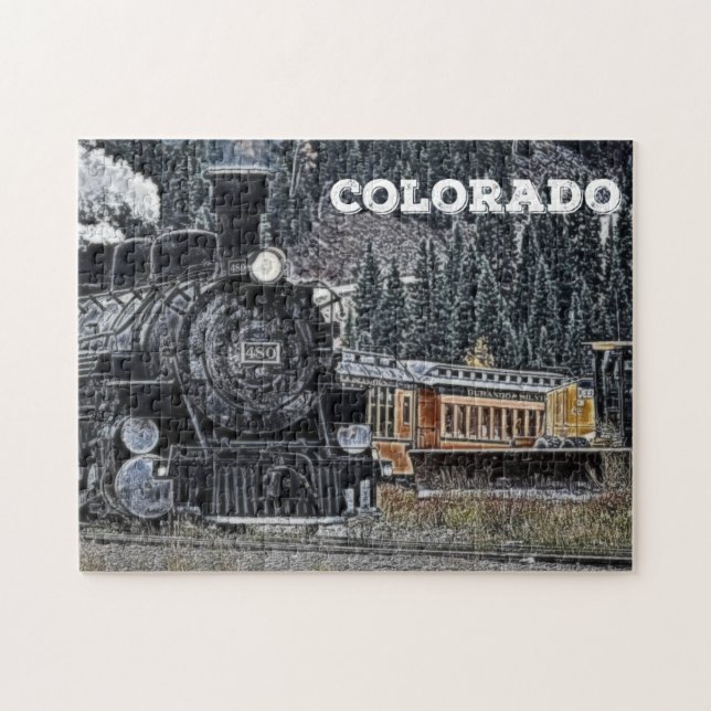 1881 Durango & Silvertown Narrow Gage Railroad Pussel (Horisontell)